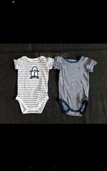 Lots de 2 bodies bébé