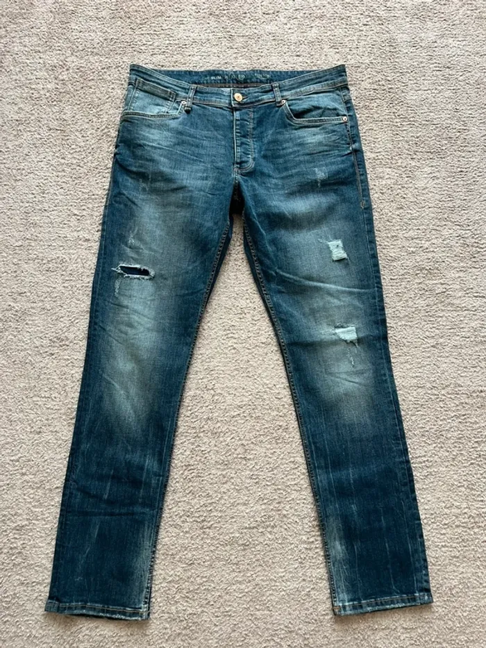 jeans pour homme bleu foncé C&A
