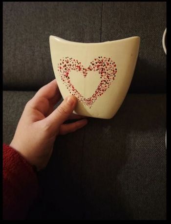Pot motif coeur