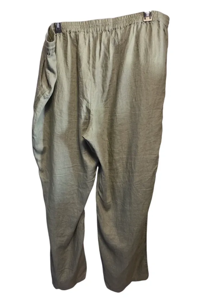 Pantalon en lin à jambe large Ulla Popken T58 - photo numéro 5