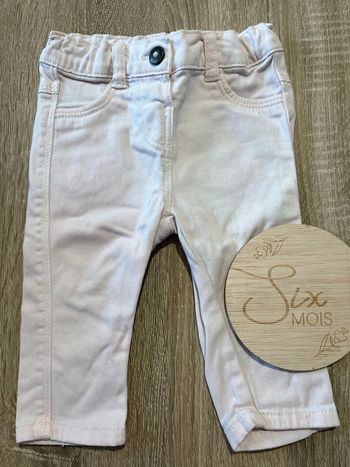 Pantalon rose pâle 6 mois