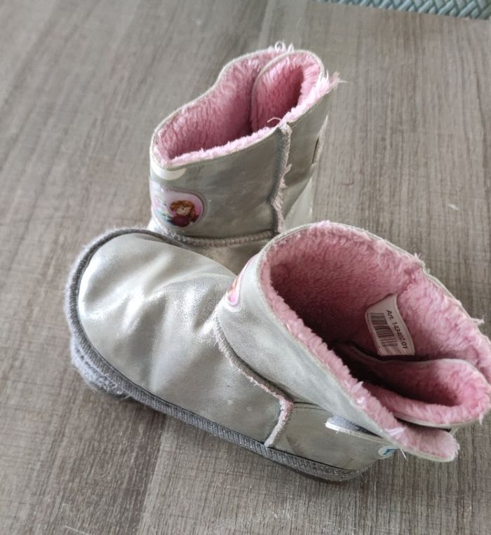 Bottine grise et rose la reine des neige taille 30 pour fille - photo numéro 8