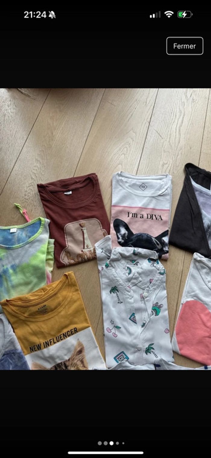 Lot de t-shirt fille courte manche - photo numéro 3