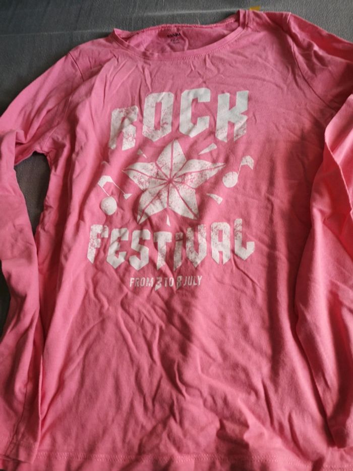 Tee shirt manche longue fille 12 ans, kiabi