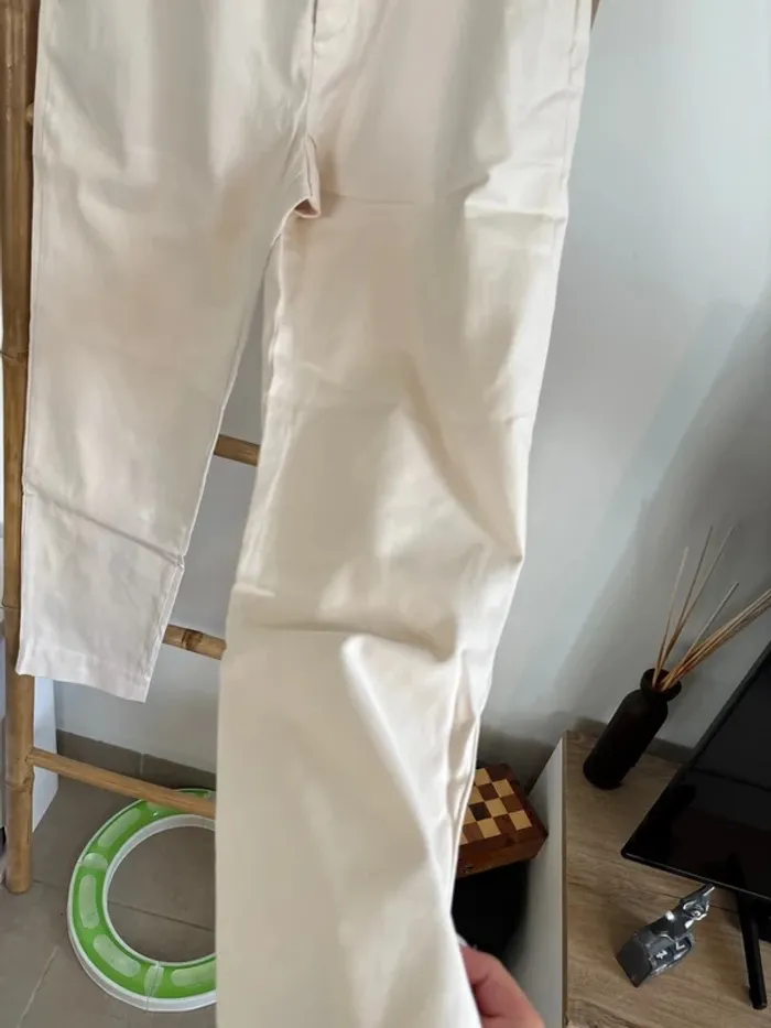 Pantalon habillé couleur crème Zara taille 40 - photo numéro 6