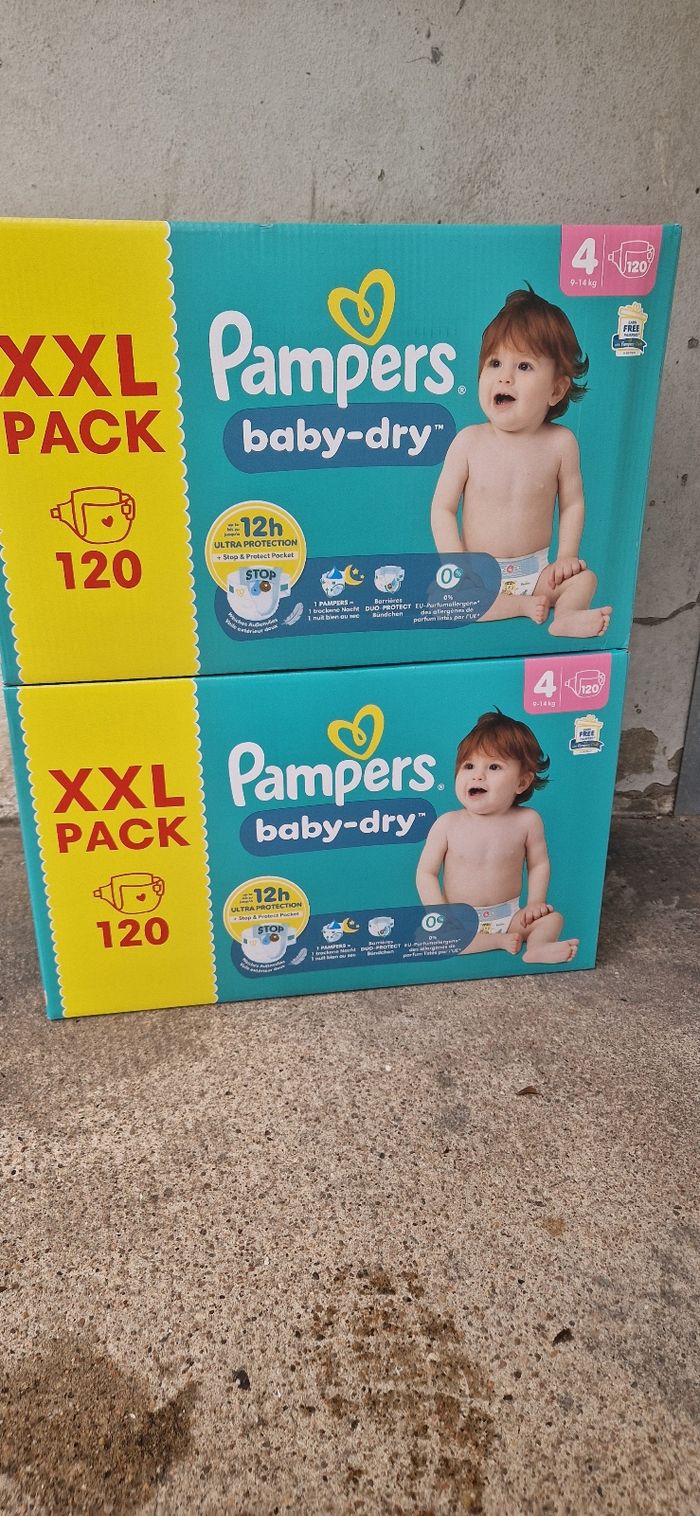 45 euro les 2 XXL pack pampers taille 4