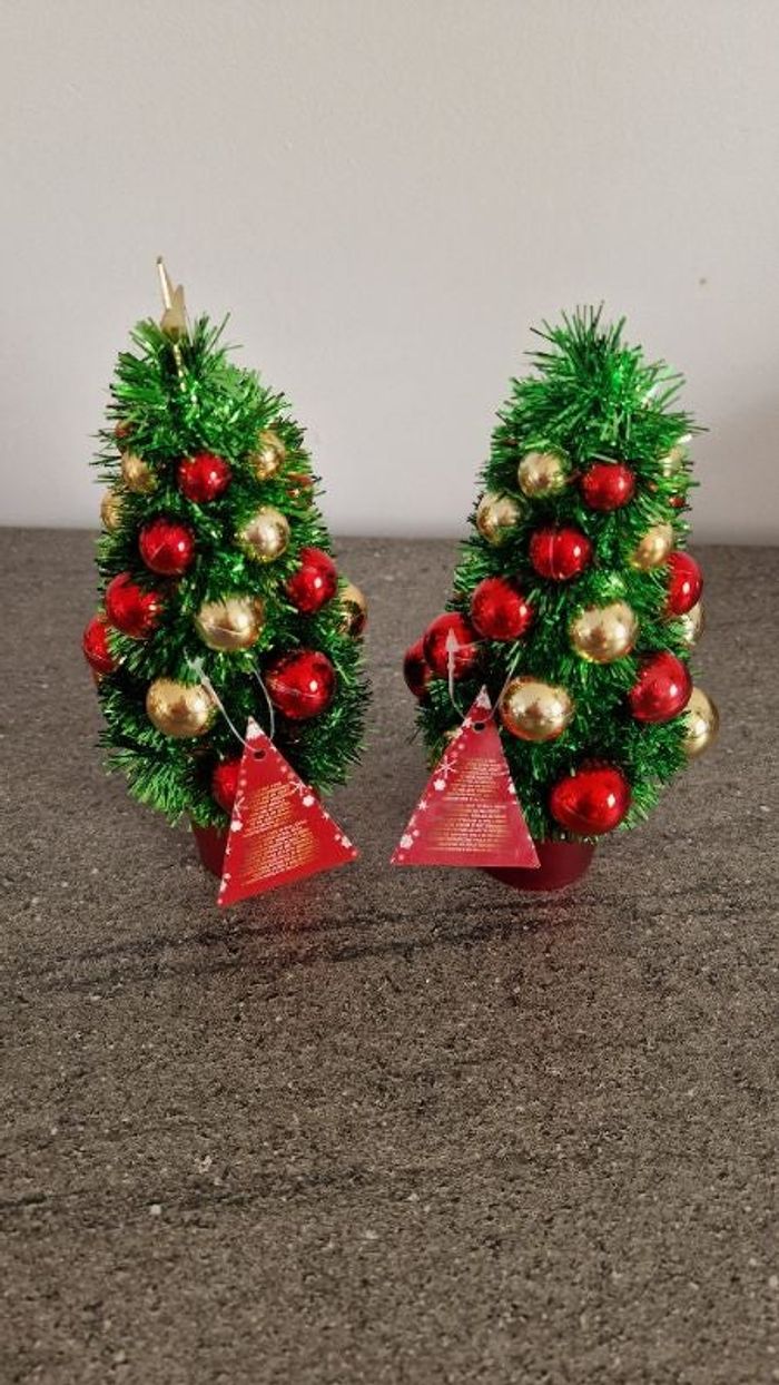 2 petits sapins de Noël
