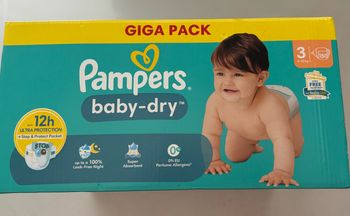 150 couches Pampers baby dry taille 3