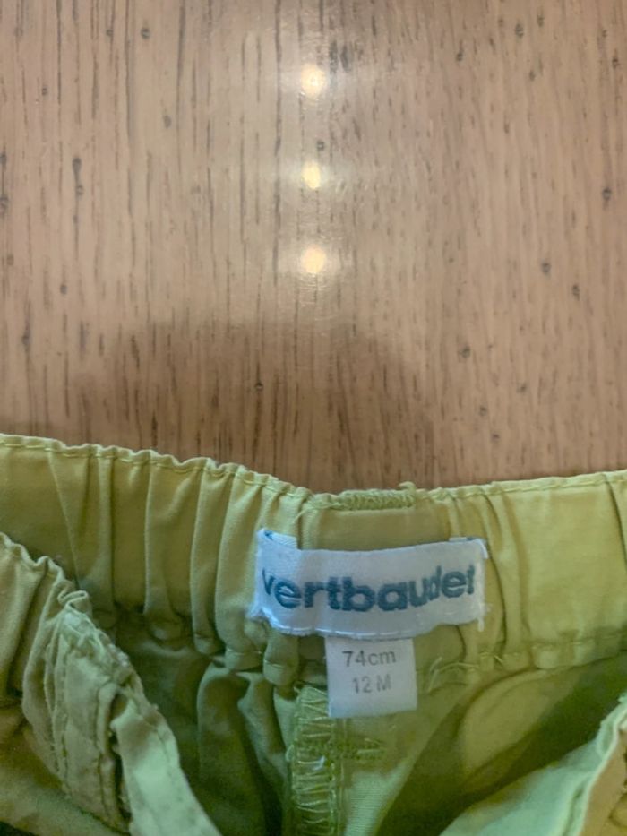 Pantalon fin vertbaudet vert 12 mois - photo numéro 2