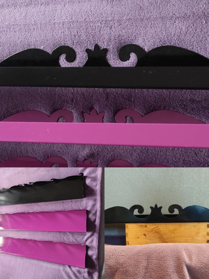 Etagere métallique noir livre décoration murale