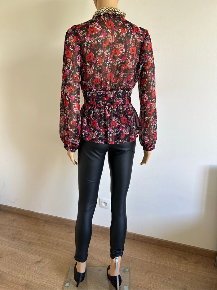 Blouse fleurie à manches longues Morgan taille 34 comme neuve - photo numéro 6