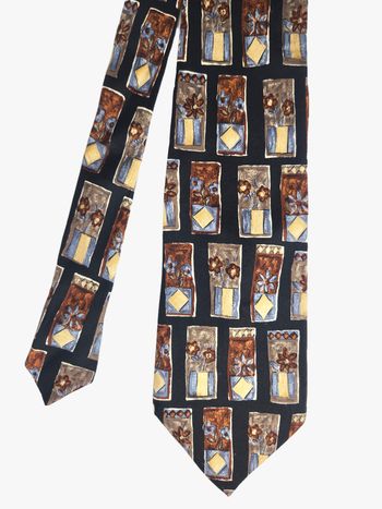 Cravate en Soie Daniel Hechter - Motif Floral Géométrique