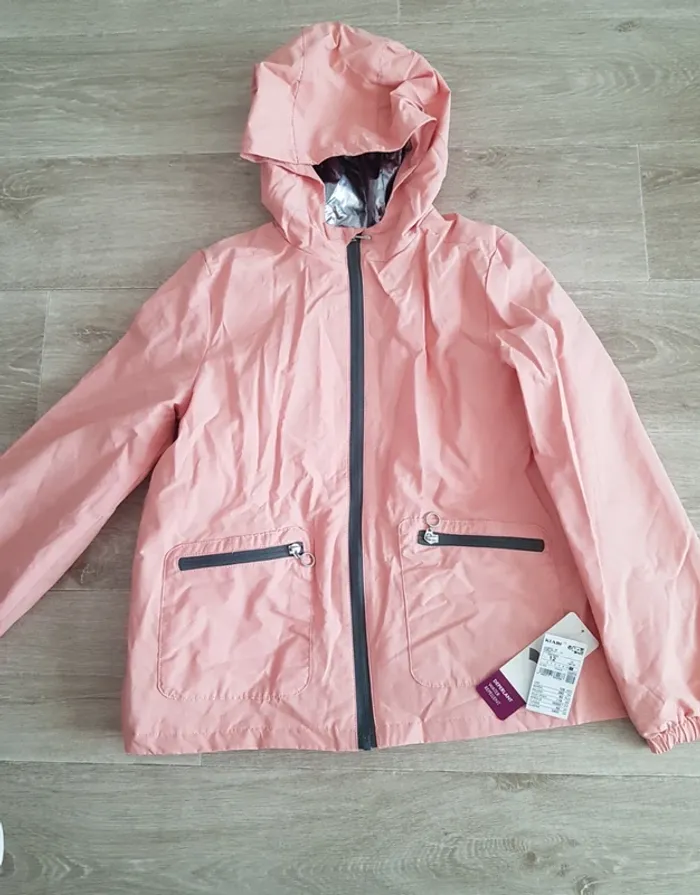 Veste rose deperlante taille 12 ans- neuve - photo numéro 2