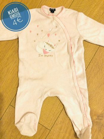 Pyjama grenouillère Kiabi en 6mois