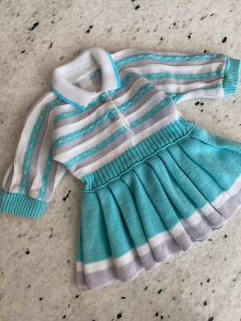 Jolie robe en maille vintage Absorba 6mois
