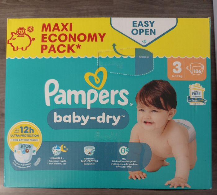 Un carton Pampers taille 3 - photo numéro 2
