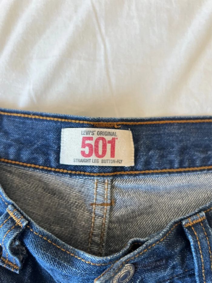 Jean 501 Levi’s Jambes Larges Bleu Brut W33 L36 - photo numéro 4