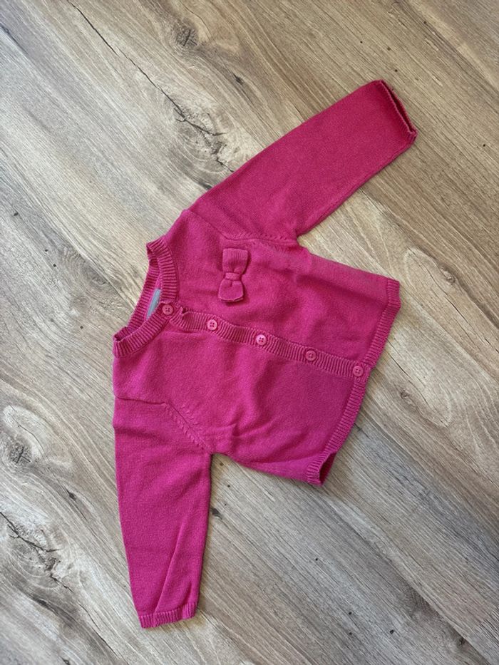 Gilet rose grain de blé 3 mois - photo numéro 2