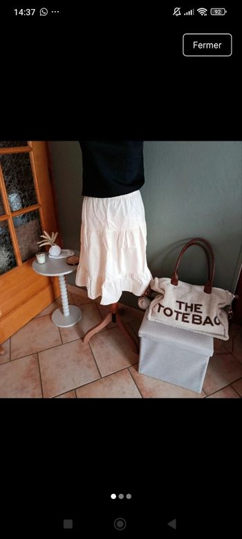 Jupe bohème taille élastique 