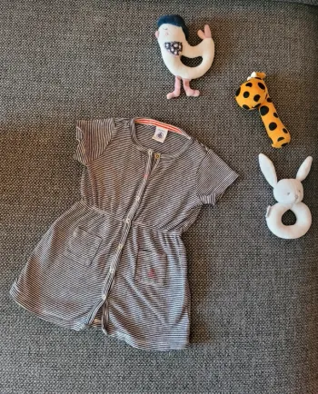 Robe manches courtes marinière Petit Bateau 12 mois