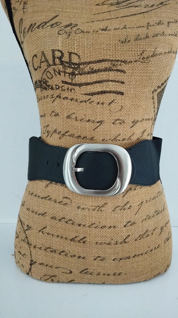 Ceinture noire élastique 75/80 cm femme - photo numéro 2