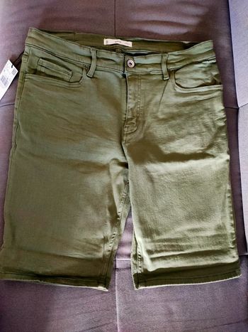 Short en jean kaki Mango
