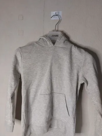 Sweat à capuche gris "Gémo"
