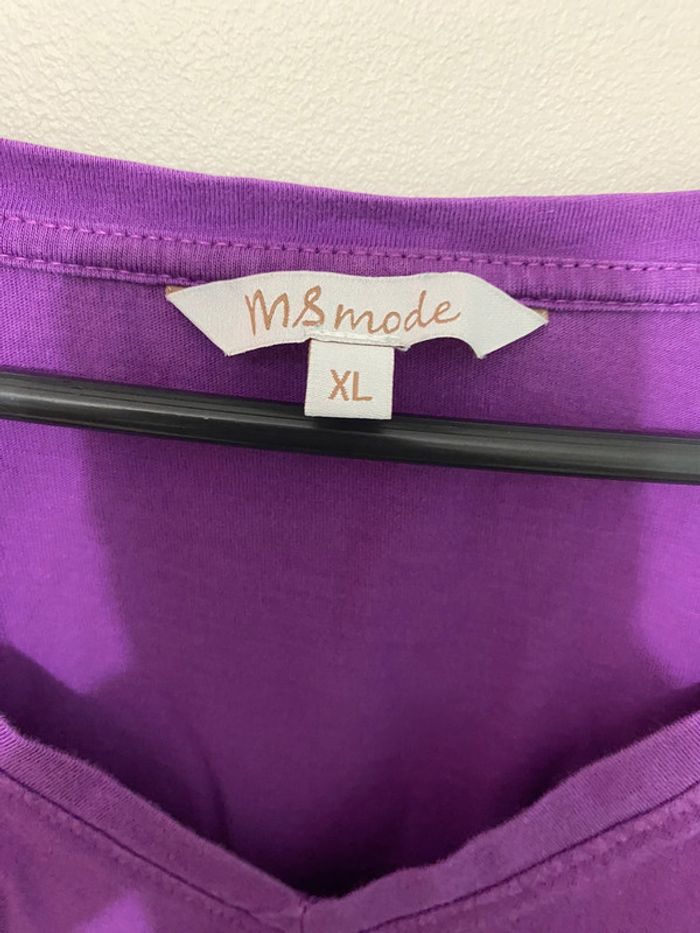 T-shirt violet MS Mode taille XL - photo numéro 3