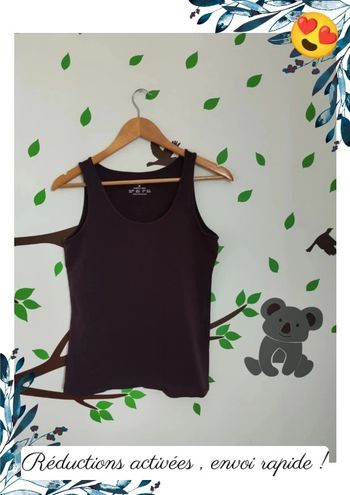 Débardeur violet foncé femme