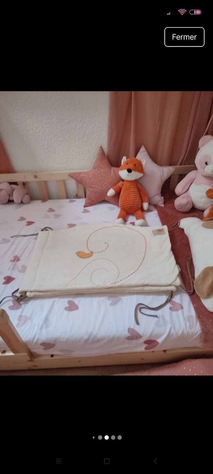 Tour de lit Winnie l'ourson - En très bon état - Disney - Beige et orange - photo numéro 4
