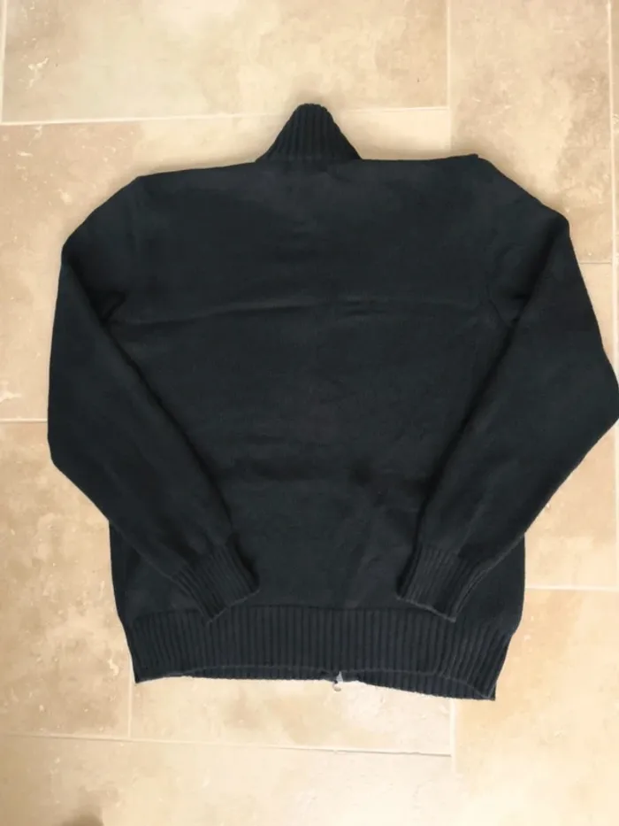 Pull full zip camionneur Polo Ralph Lauren Homme M Noir logo violet - photo numéro 18