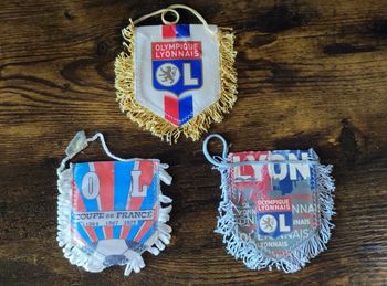 Lot de 3 fanions Olympique Lyonnais 