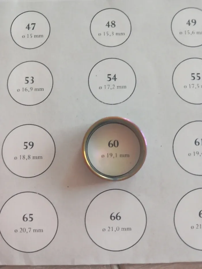Bague en acier inoxydable taille 19 (60) - photo numéro 6