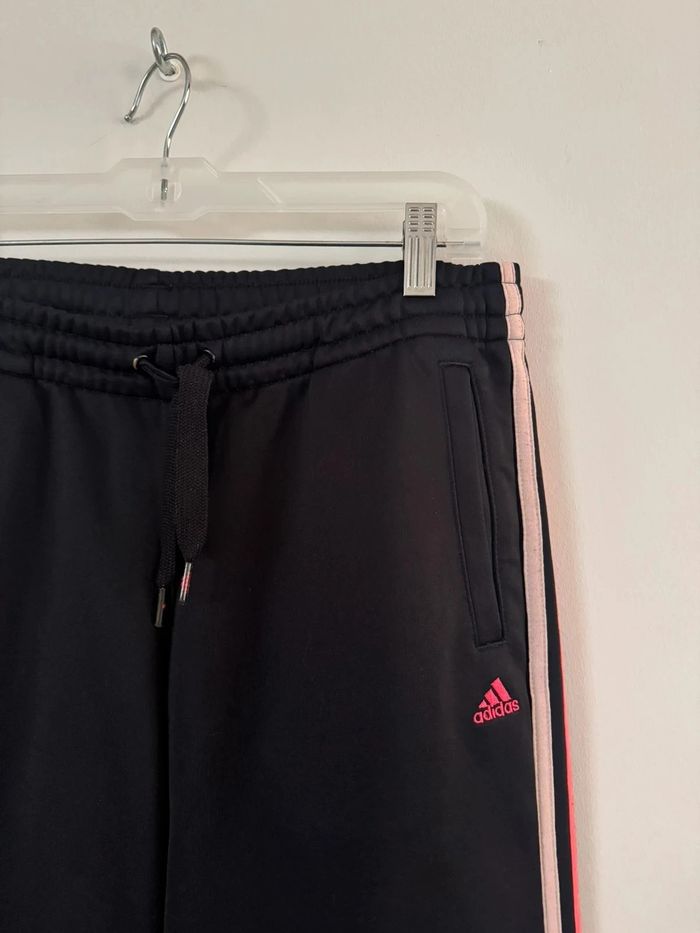 Pantalon de sport Adidas Climalite - Noir à rayures rouges - Taille M (38/40) - photo numéro 2