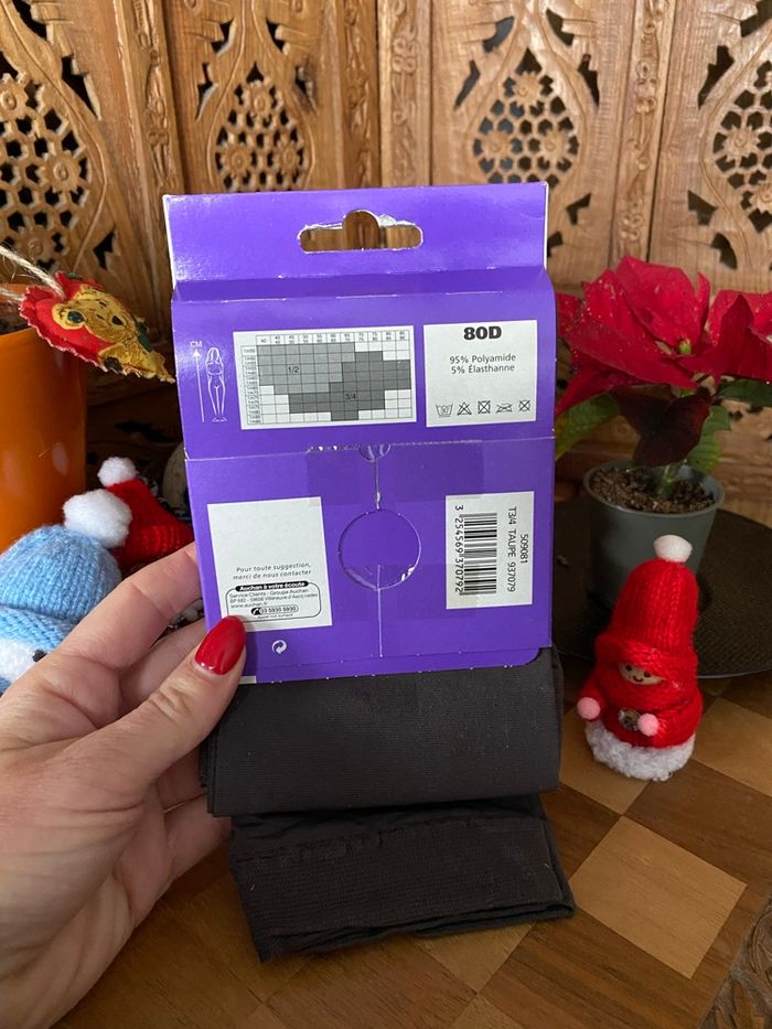 Leggings opaque t 3/4 microfibre taupe - photo numéro 2