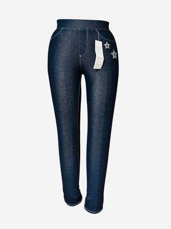 Legging fit Stooker Boys & Girls Léa bleu marine motif étoile fille Taille 5 ans Neuf