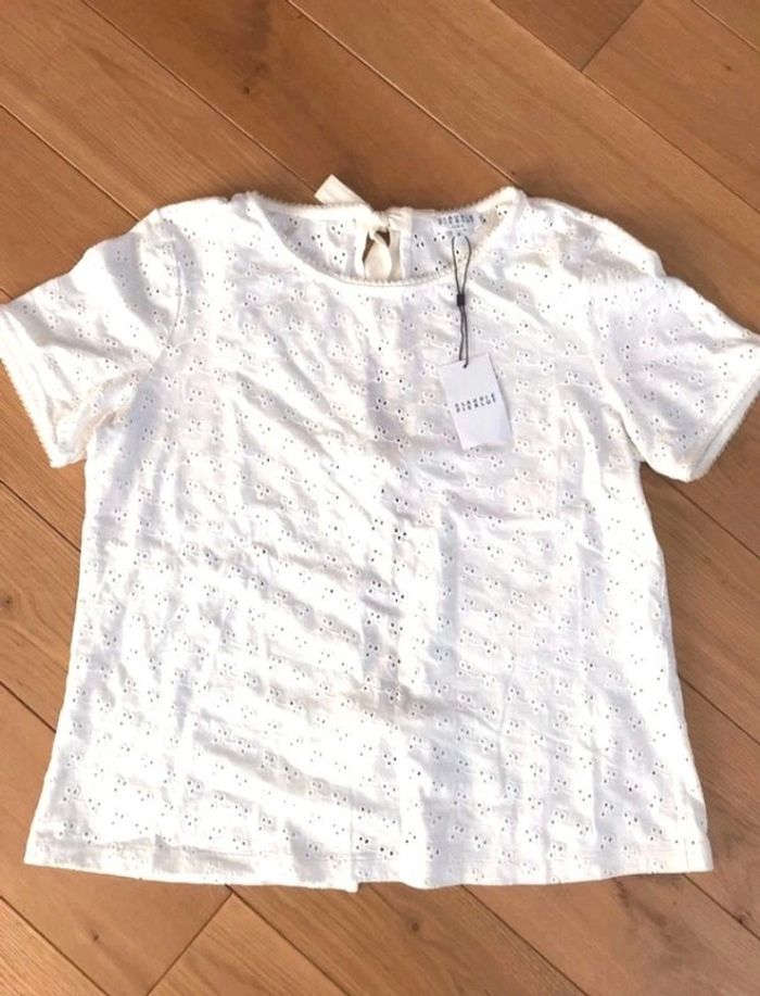 Magnifique  T-shirt ajourée Blanc  | Claudie Pierlot - photo numéro 7