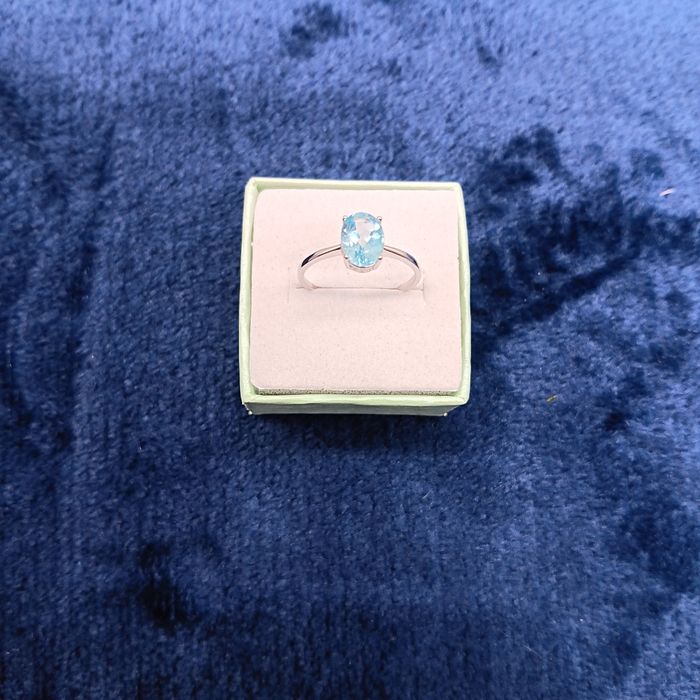 Bague en argent pierre Topaze. T54. Bijoux femme