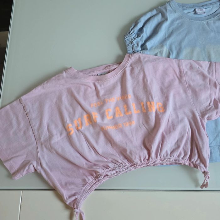 2 t shirts Zara crop tops - photo numéro 3