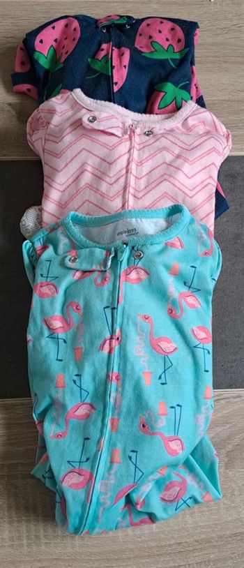 Lot de 3 pyjamas entiers fille