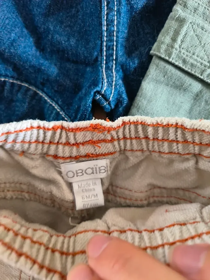Lot de 4 pantalons bébé garçon 6 mois - Obaïbi et Canary Baby - photo numéro 5