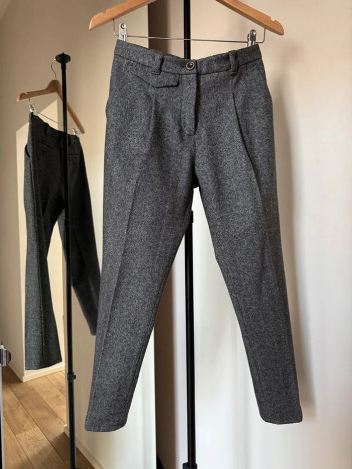 Pantalon gris habillé en laine épais 34 Cyrillus - photo numéro 2