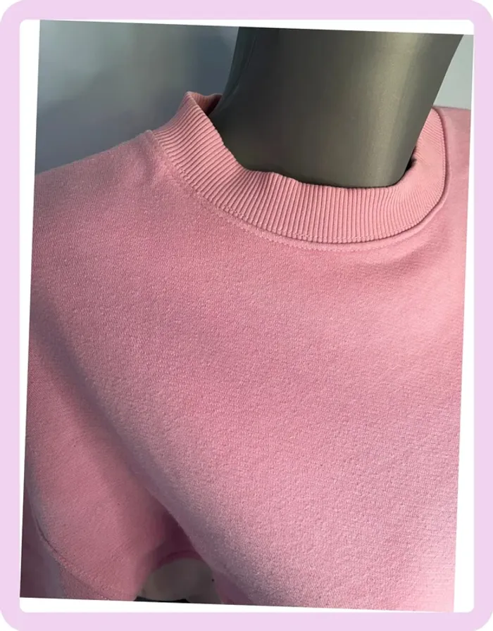 Pull large 3 bandes : rose, blanche et bleu – Tommy Hilfiger - Taille XS - photo numéro 4