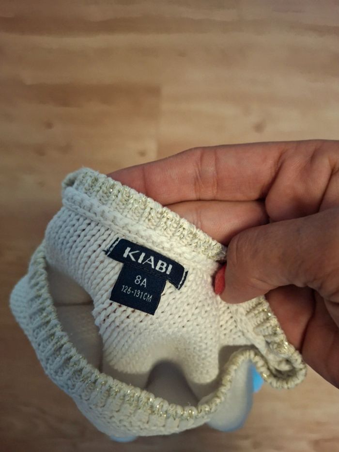 Magnifique pull fille kiabi 8 ans blanc - photo numéro 3