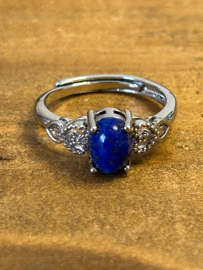 Bague réglable en laiton et en lapis-lazuli – Sagesse & Intuition - photo numéro 7