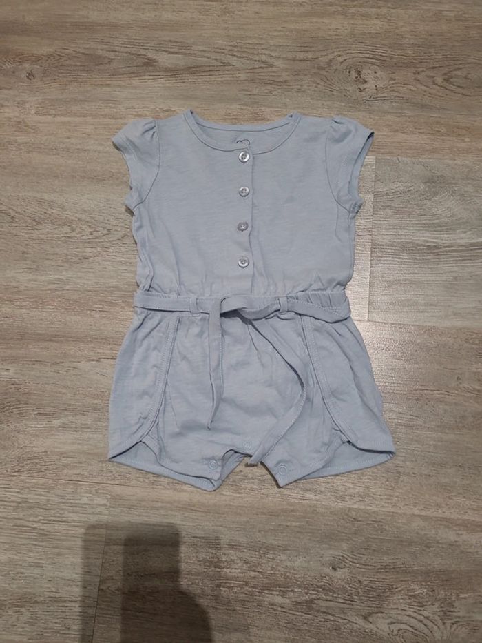 Combinaison short bleu ciel