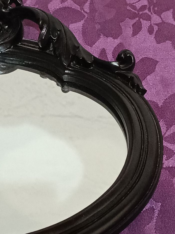 Miroir oval noir - photo numéro 5
