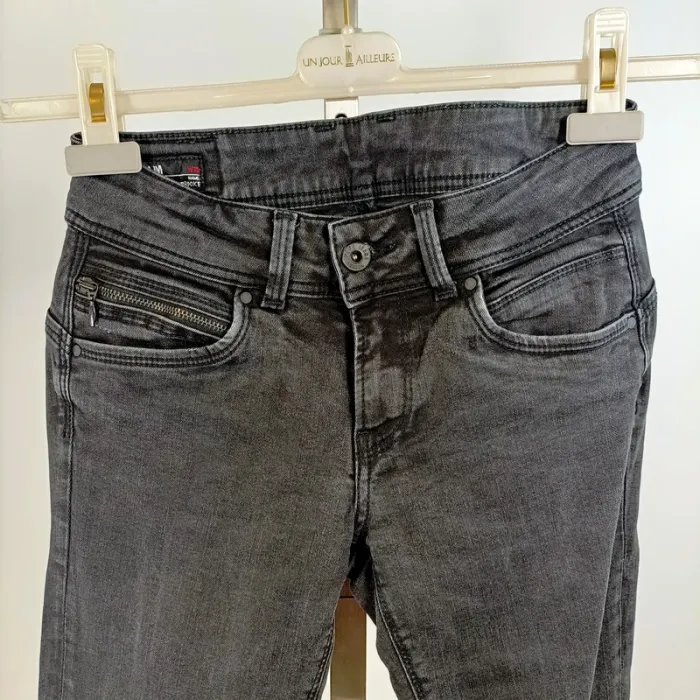 Jean slim gris foncé Pepe Jeans modèle New Brooke taille 38 W10 A1486 - photo numéro 2