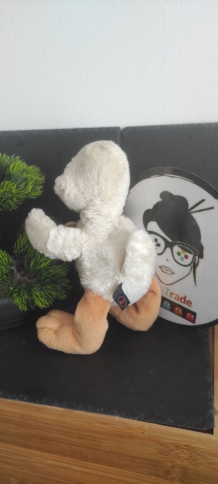 doudou peluche canard trudi bussi orange jaune beige bille Écru Noir Blanc - photo numéro 2