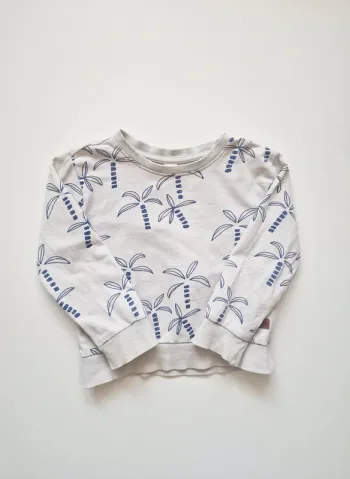 Zeeman - Pull / sweat manches longues, col rond - Palmiers (3/4 ans)